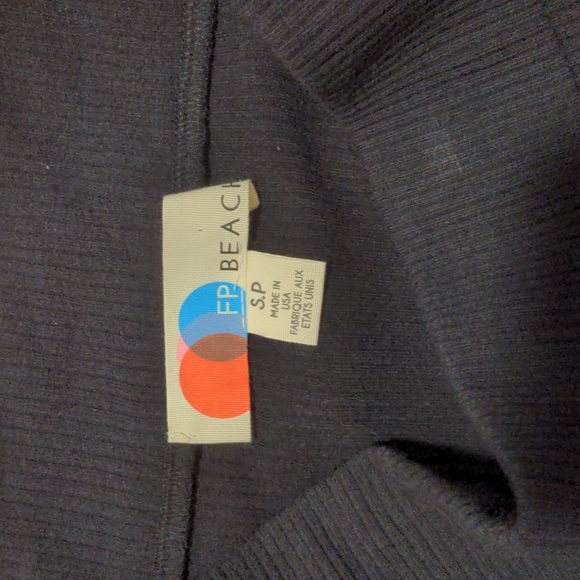 Like New FP Rib Black Mini Skirt Stretch Bodycon Y2K Minimalist Aesthetic 🖤🖤 - Picture 2 of 4